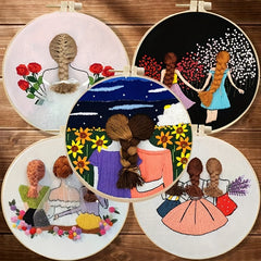 Girls Series Embroidery Kit with English Instruction Book