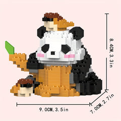 Panda Feeding Sparrow Building Blocks Toy