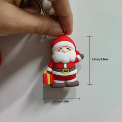 1pc Cartoon Key Chain Keyring Pendant Ornament Christmas Gift