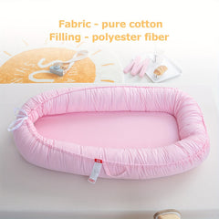 Cotton Solid Foldable Baby Nest Portable Crib Middle Bed Bionic Full