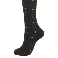 5 Pairs Christmas Stockings Santa Claus Tree Snowflake Pattern