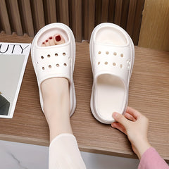 Solid Platform Slippers Thick Bottom Comfortable Sport Slippers