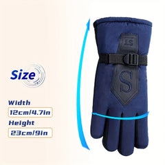 Winter Fleece Lined Warm Gloves For Women Men Ski Gloves