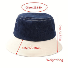 Splicing Cowboy Fishermans Hat Retro Unisex Sun Visor