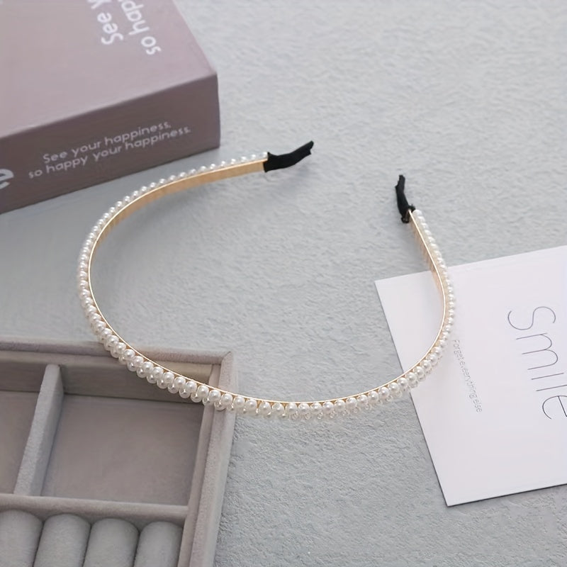 Faux Pearl Head Hoop Wedding Hair Accessories Bridal Headband