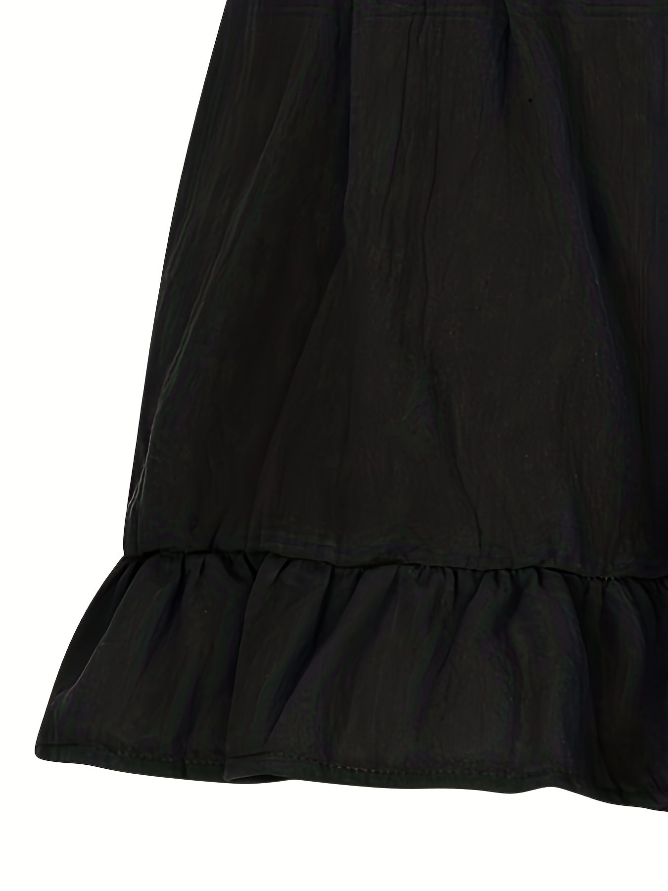 Women's Plus Size Button Fly High Rise Pleated Ruffle Trim Loose Shorts