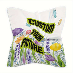 Personalized Square Silk Scarf - Custom Patterns or Photos