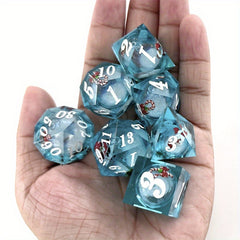 Christmas Resin Liquid Dice Set - Desktop Entertainment Game Accessories