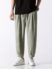 Men's Drawstring Pants Loose Casual Jogger Pants