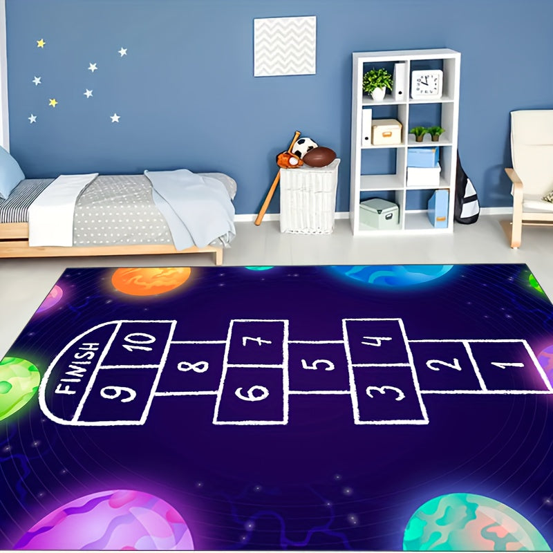 Hop & Count Hopscotch Rugs Soft Carpet Children Floor Game Mat