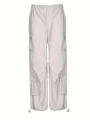 Elastic Waist Sports Pants Loose Fit Cargo Pants Women's Activewear