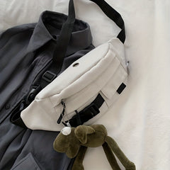Canvas Crossbody Chest Bag for Outdoor Hiking