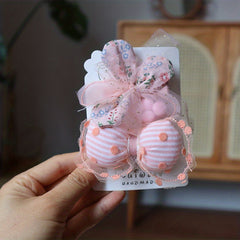 Fabric Bow Hair Clips Set Decorative Hair Accessories for Girls