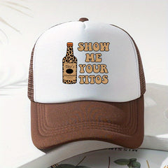 Leopard Print Baseball Cap Mesh Trucker Hat Adjustable Sunshade Dad Hats