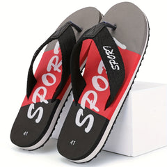 Men's Striped Flip Flops Lightweight Comfortable Sandals