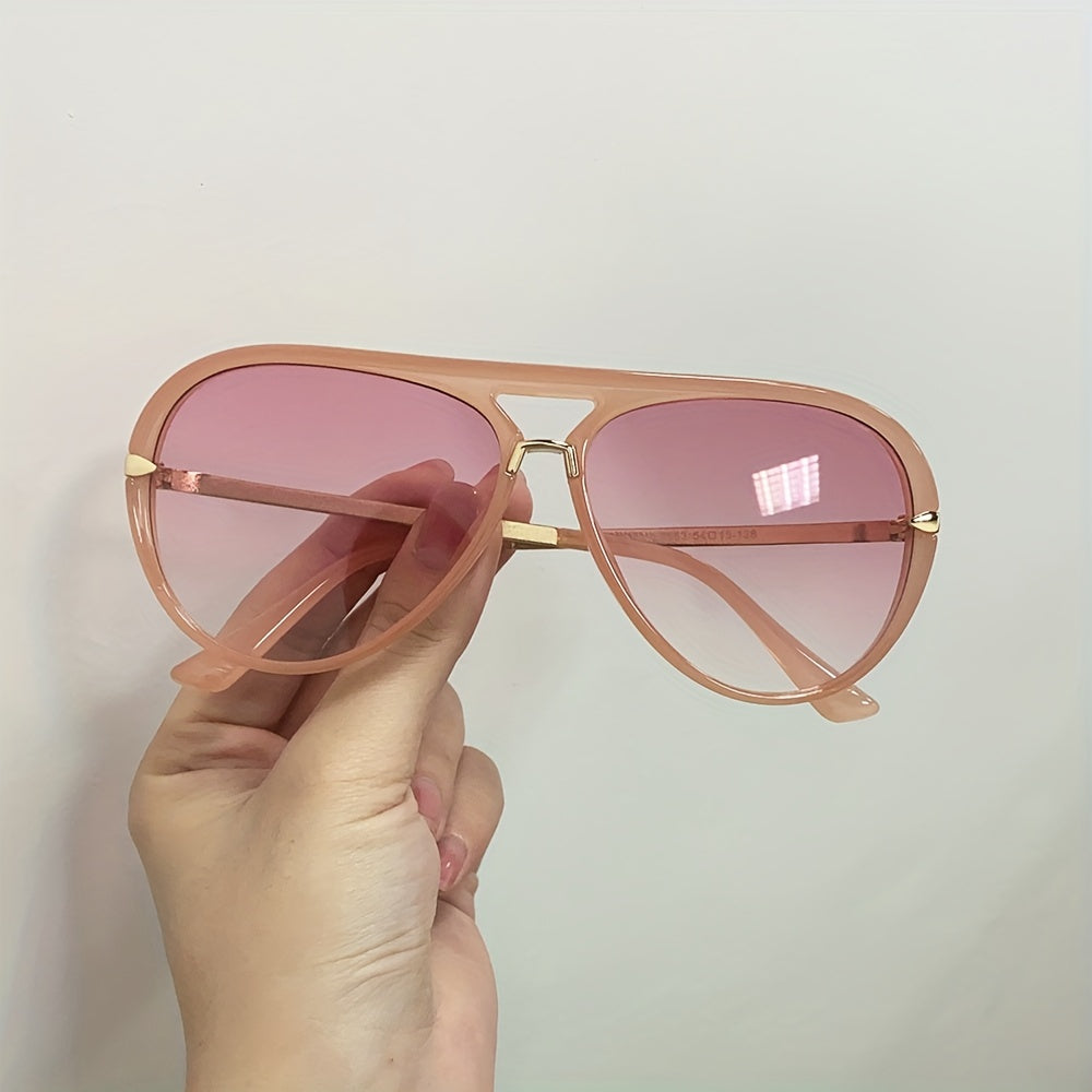 Casual Aviator Sunglasses Gradient Jelly Frame UV400