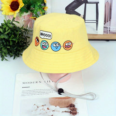 Cartoon Print Breathable Bucket Hat For Kids Outdoors