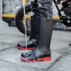 Men's Waterproof High Top Rain Boots for Outdoor Fishing