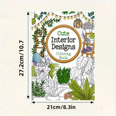Home Themed Adult Coloring Book 24 Pages Perfect Gift Holidays Birthdays