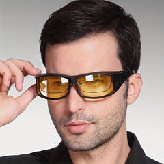 Men's Sports Sunglasses Sandproof Windproof Night Vision Driving Glasses