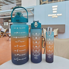 Large Capacity Straw Water Bottle Set