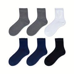 6 Pairs Bamboo Fiber Business Socks Antibacterial Deodorant