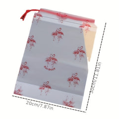 3pcs Flamingo Drawstring Travel Underwear Clothes Storage Bag