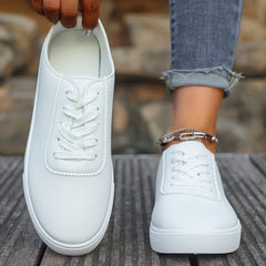 Women's Lace Up Sports Shoes Low Top Flat Skateboarding Sneakers