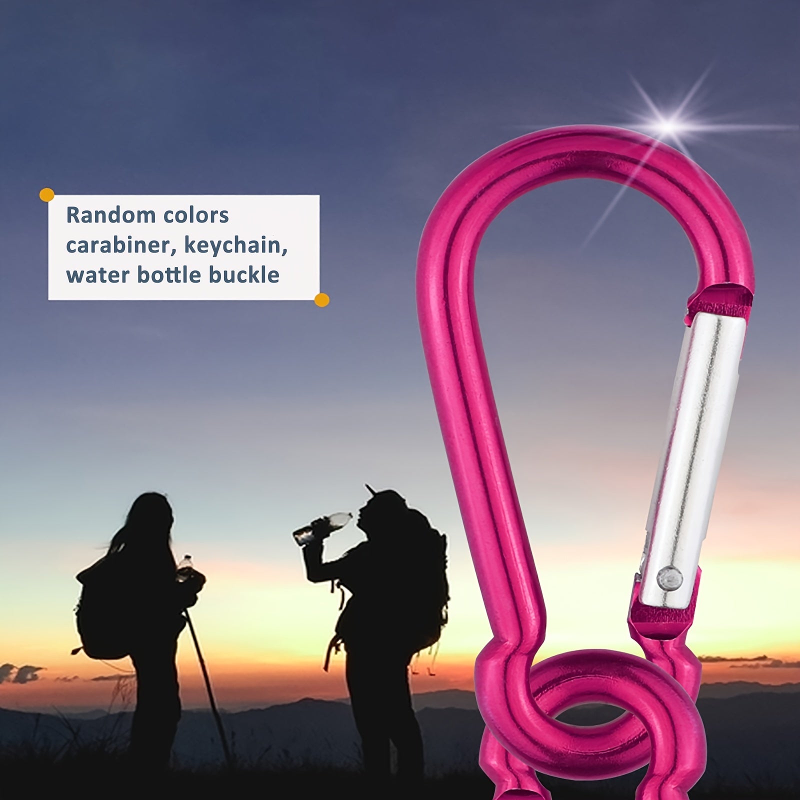 10pcs Aluminum Carabiner Outdoor Keychain Random Gourd Shape