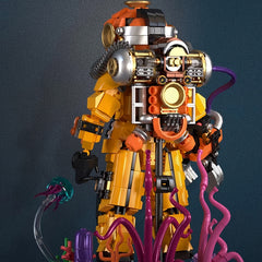 1300pcs Cyberpunk Diving Suit Building Set - Astronaut Model Toy