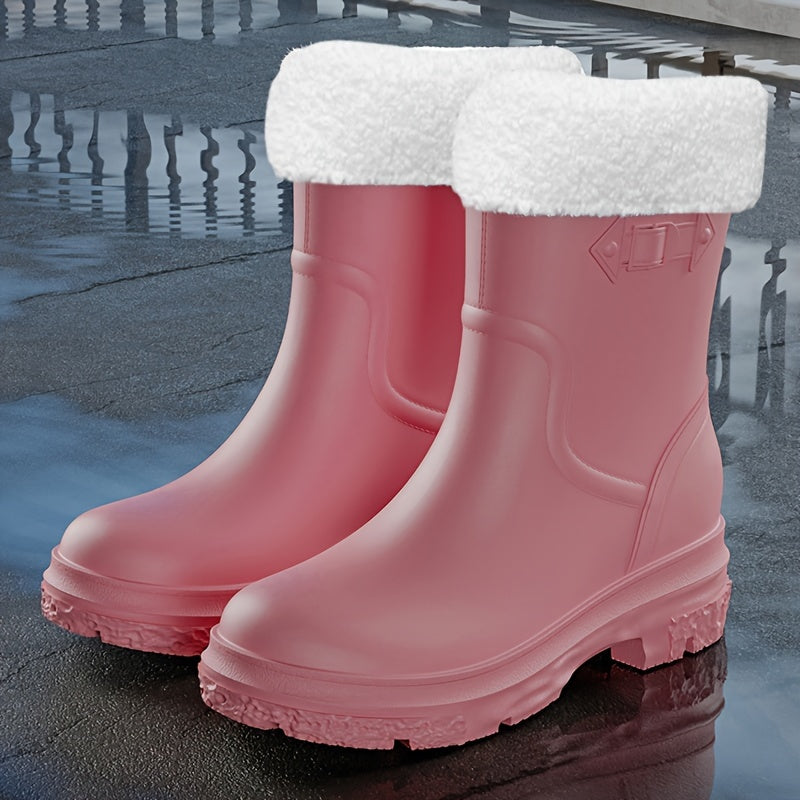 Women's Waterproof Casual Rain Boots Lightweight Non slip Shoes