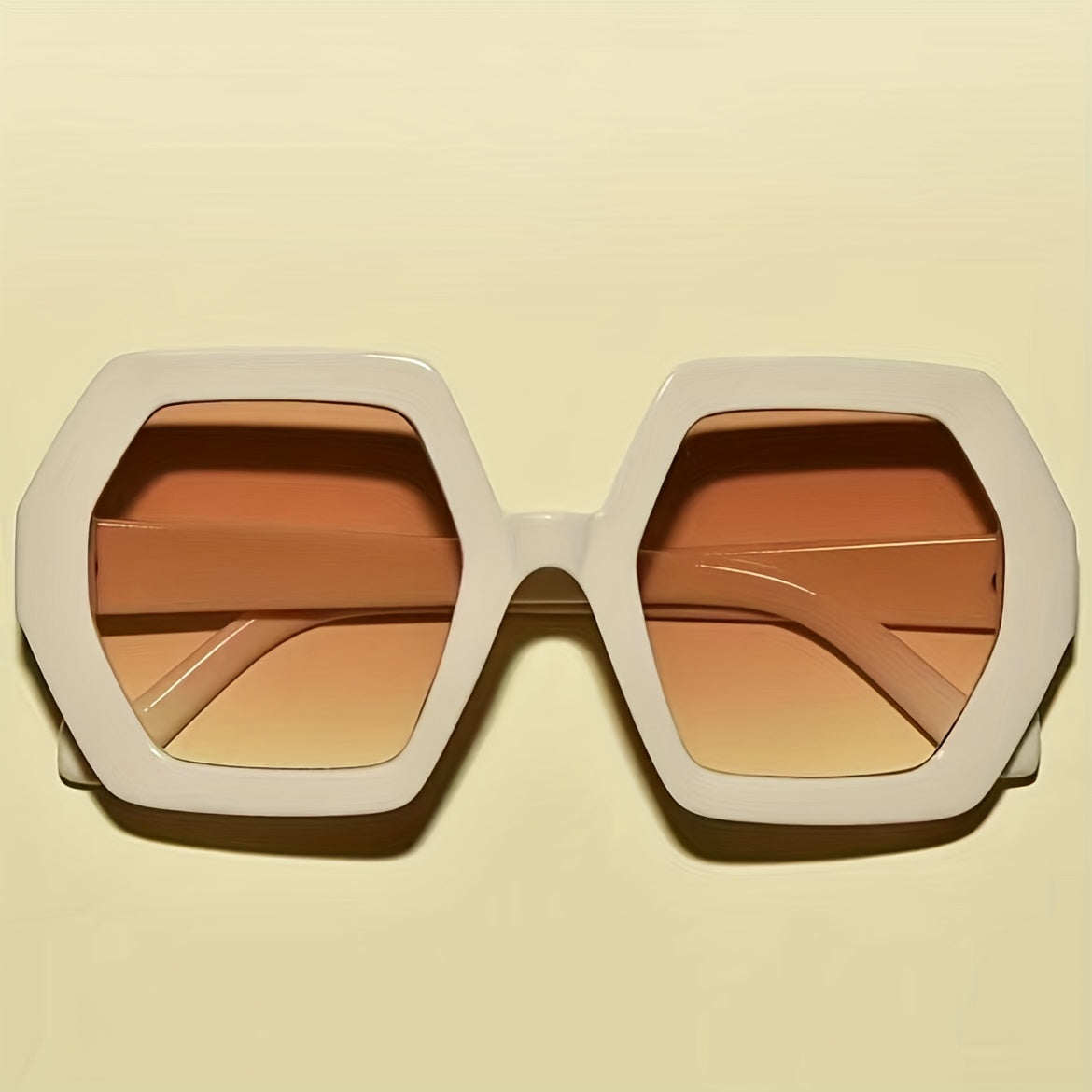 Vintage Style Oversized Sunglasses Men's UV400 Gradient Glasses + Case