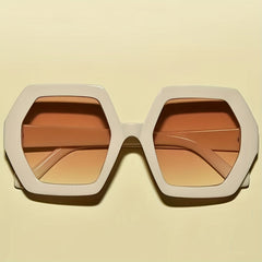 Vintage Style Oversized Sunglasses Men's UV400 Gradient Glasses + Case