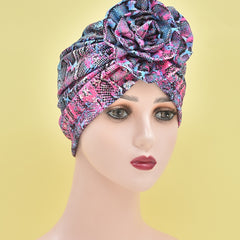 Colorful Flower Bandana Turban Cap Head Wrap Hair Cap For Women Girls
