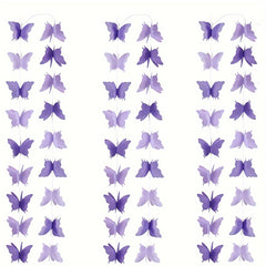 3pcs Large Yellow 3D Butterfly Pull Flower Party Decoration
