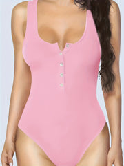 Slim Tank Bodysuit Sleeveless Casual Bodysuit
