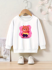 OERYUI Bear Girl Graphic Sweatshirt Kids Clothes Gift
