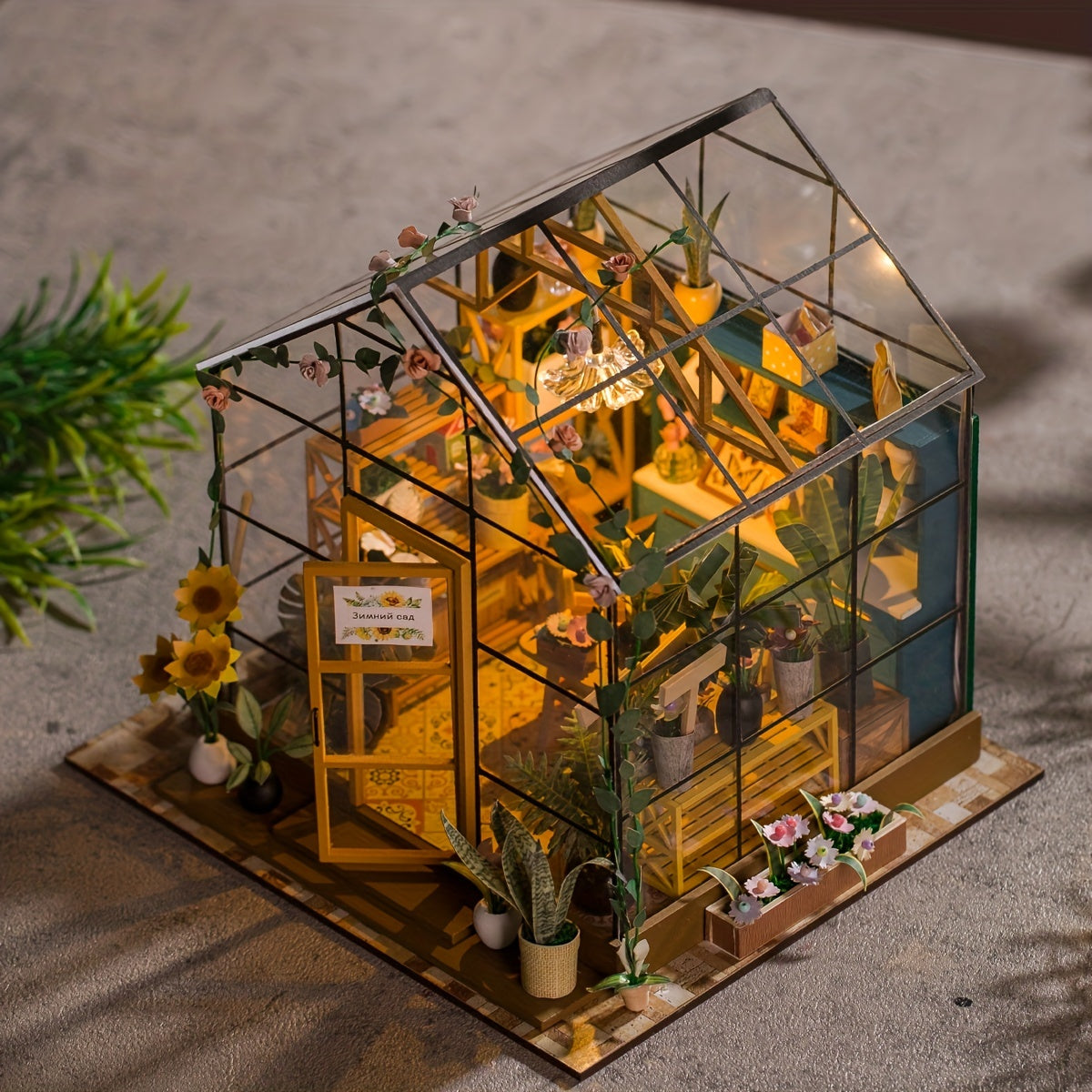 3D Jigsaw Puzzle Happiness Flower Room Mini Cabin Scene Gift