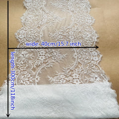 3m Colorful Eyelash Lace Wide Trim Fabric For Sewing Dress DIY