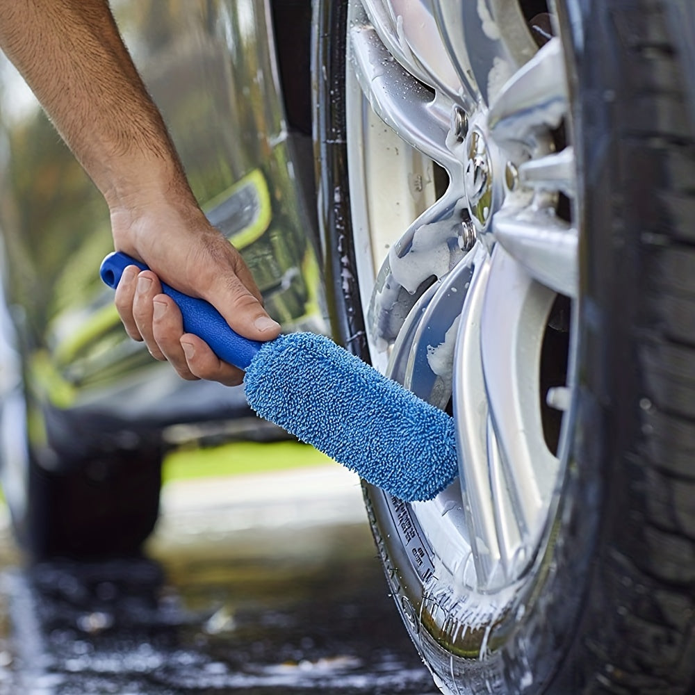 Portable Car Wash Brush Plastic Handle Wheel Cleaning Tool