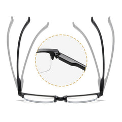 OOLVS Half Frame Anti Light Presbyopic Glasses Men Women