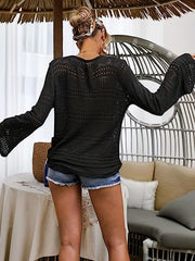 Boho V Neck Drawstring Sweater for Spring & Summer Women's Clothing