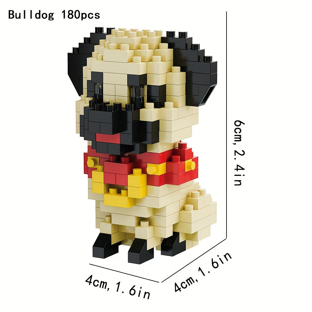 Cartoon Dogs Building Blocks Mini Animals Bull Terrier Siberian Husky