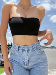3pcs Strapless Bandeau Bras Cut Out Stretch Bra Women's Lingerie