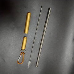 304 Stainless Steel Retractable Coffee Straw Telescopic Milk Tea Stirring Straw