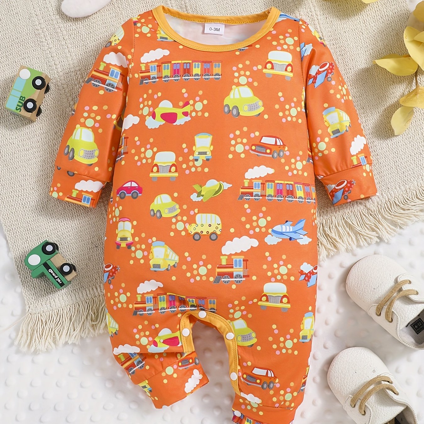 Cartoon Long Sleeve Bodysuit for Baby Boys and Girls
