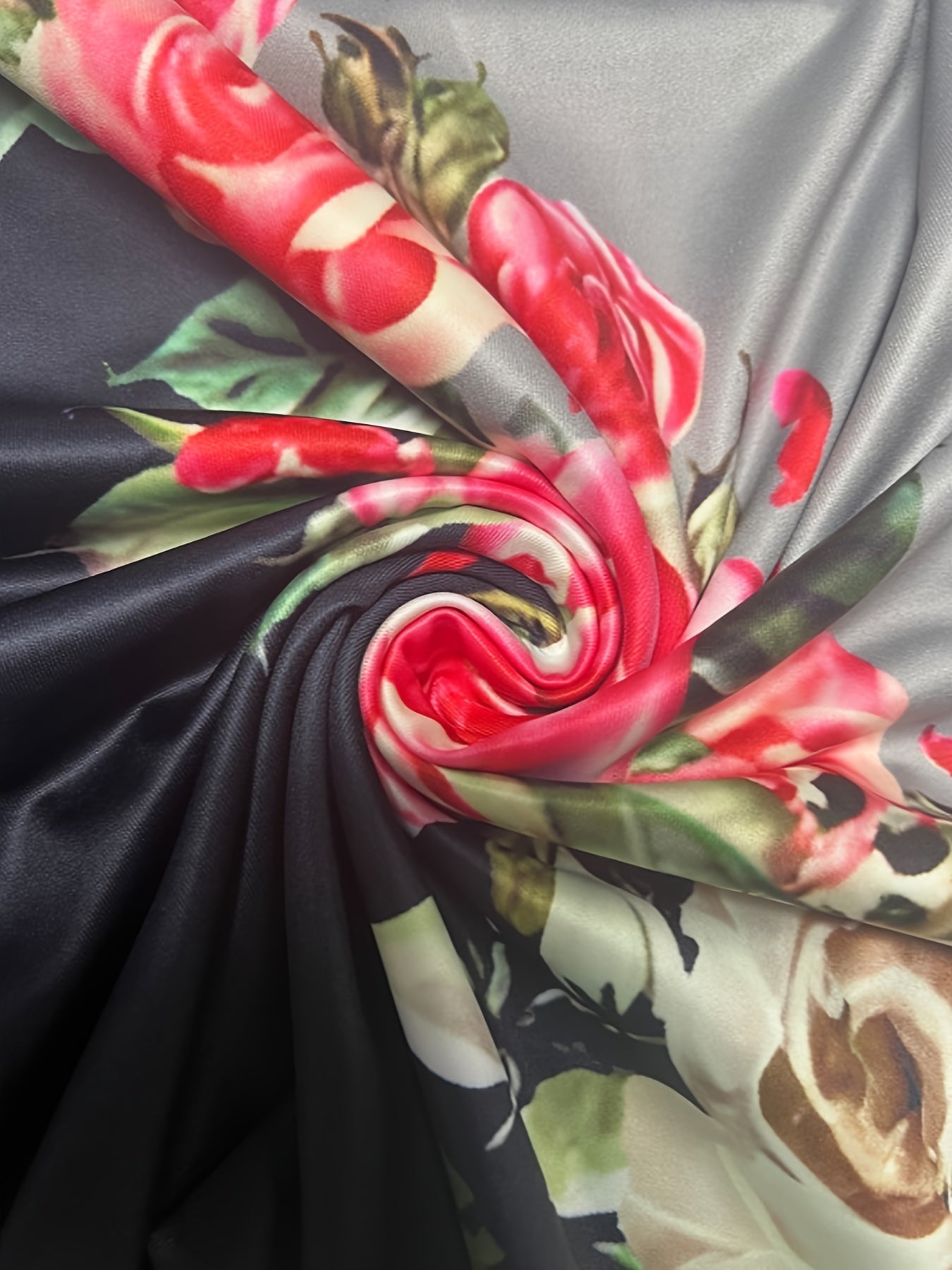 Colorblock Floral Print Tee Nightdress