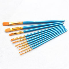 10pcs Paint Brushes Set Art Brush Acrylic Watercolor Artist Professional Kits