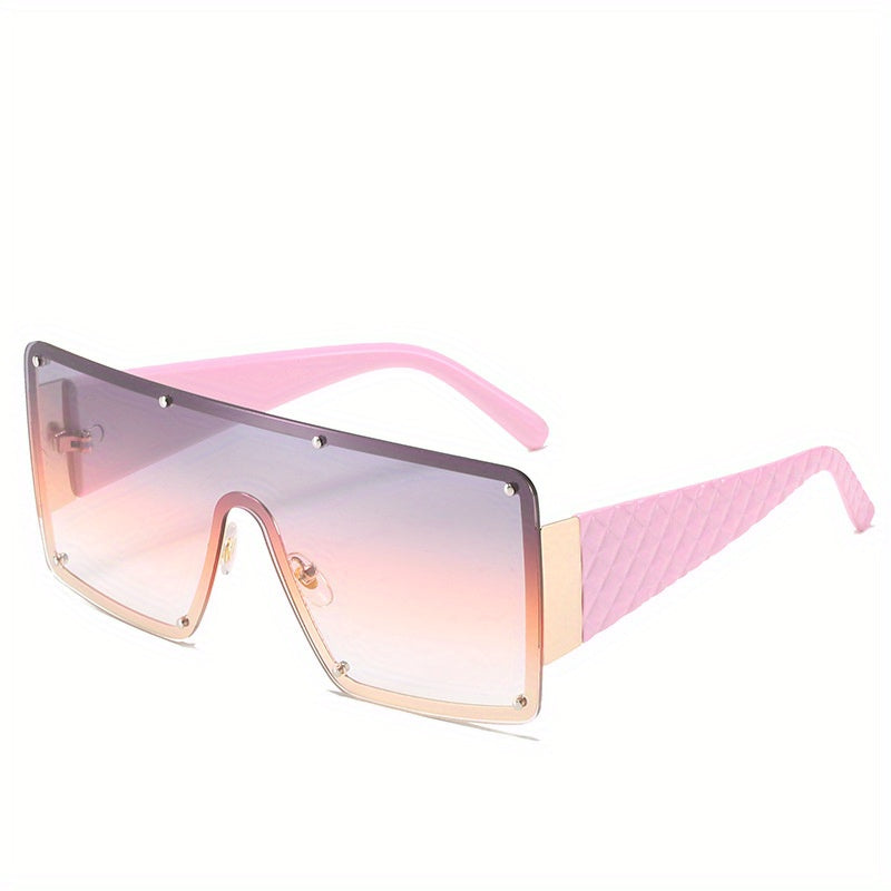 Square Oversized Frame Sunglasses Women Shield Glasses UV400 Protection