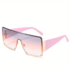 Square Oversized Frame Sunglasses Women Shield Glasses UV400 Protection